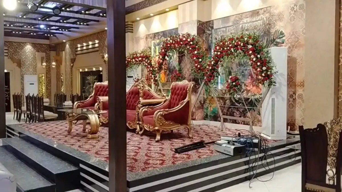 Wedding stage for bride and groom